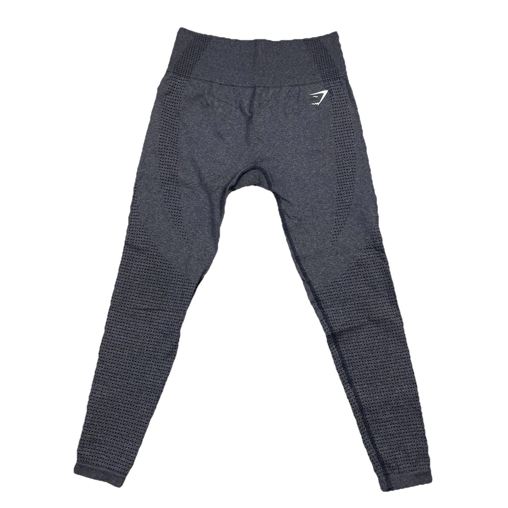 Gymshark Vital Seamless Leggings Sz M 7/8 Gray Marl High Waist 23" Inseam Ankle